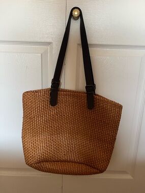MAURIZIO TAIUTI Brown Woven Leather Shoulder Bag